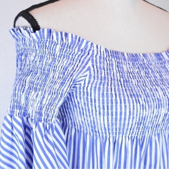 ZARA Woman Premium Denim Collection Smocked Coquette Mini Dress/Tunic, XS - Picture 8 of 9